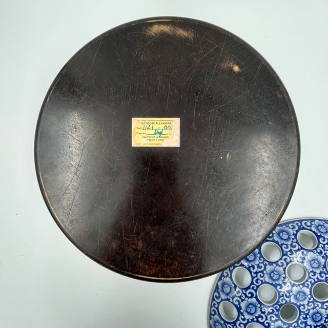 Vintage Theodore Alexander Blue and White Chinoiserie Flower Centerpiece, Tulipiere, Ikebana Vase For Sale - Image 11 of 11