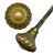 1920s Cast Brass Decorative Door Knobs - a Pair For Sale - Image 4 of 5
