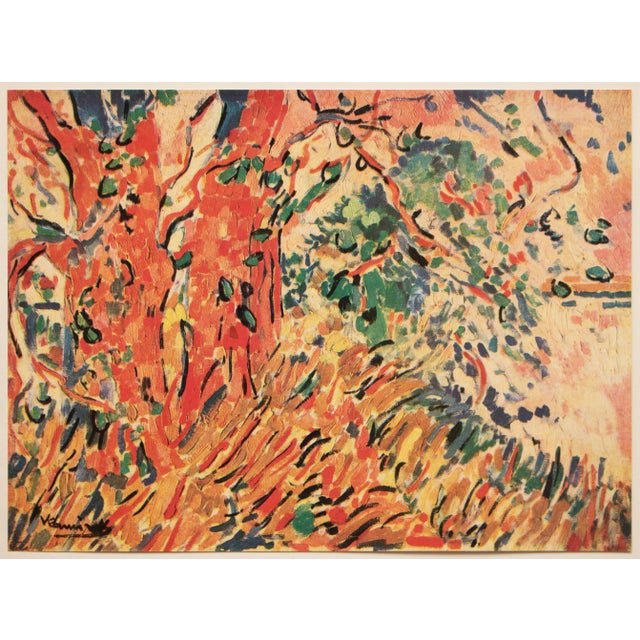 Paper 1943 After Maurice De Vlaminck, "The Platanes", First Edition Parisian Offset Lithograph For Sale - Image 7 of 8