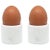 Egg Cups in White Marble, Set of 2 For Sale - Image 9 of 9