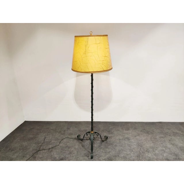 Vintage Wrought Iron Floor Lamp, 1960s For Sale - Image 4 of 10