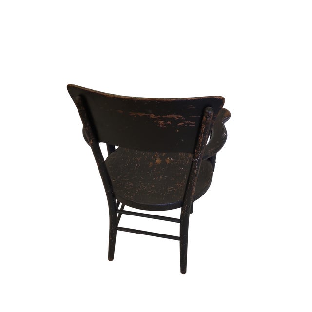 Traditional Early 20th Century Antique Wood Armchair For Sale - Image 3 of 5