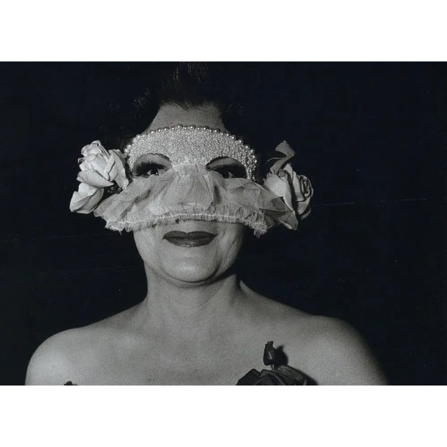 American Diane Arbus Original Photograph, Lady at a Masked Ball, 1972 For Sale - Image 3 of 4