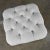 Off-white Vintage Brunschwig & Fils St. Andrews Tufted Ottoman in Robert Allen Avanzata Glacier Fabric For Sale - Image 8 of 13