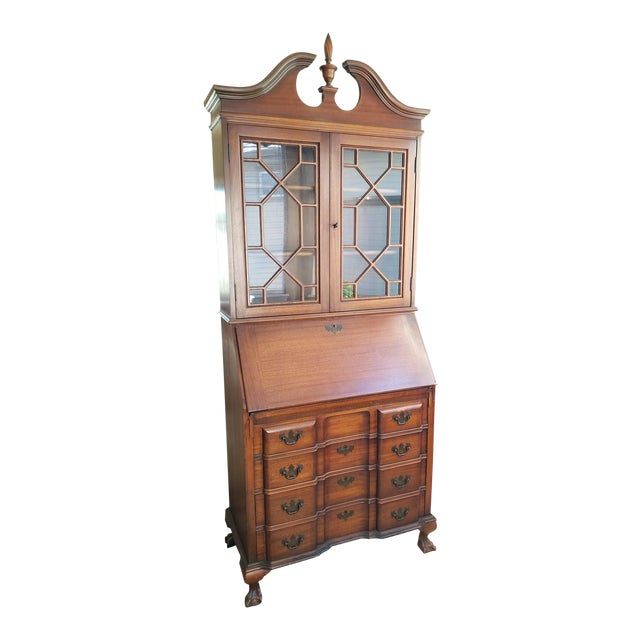 Vintage Maddox Table Mahogany Secretary Desk Chairish