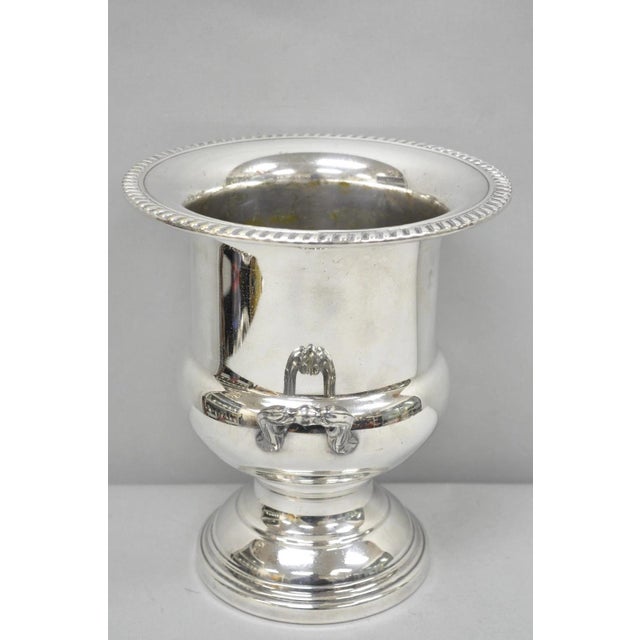 Traditional Vintage Traditional Wma Rogers Silver Plated Trophy Cup Urn Champagne Chiller Bar Ice Bucket For Sale - Image 3 of 17