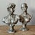 Channel the dramatic flair of 1980s Postmodern design with this striking pair of vintage ceramic busts. Modeling classical...