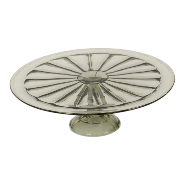 Art Deco Grey Cake Platter, 1930s For Sale - Image 3 of 16