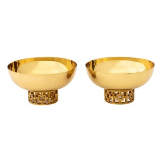 Jonathan Adler "Nixon" Gilt Centerpiece Bowls For Sale