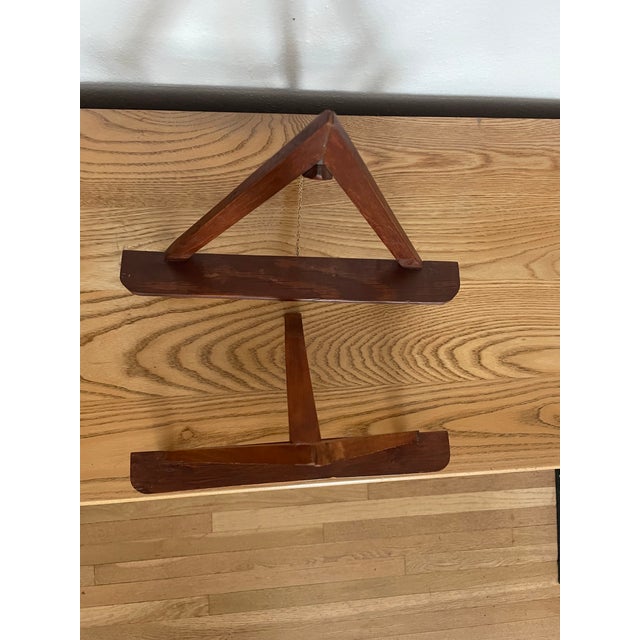 Vintage Solid-Wood Display Easels, Pair For Sale - Image 6 of 6