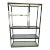 1980s Vintage Chrome Modern Rectangular Glass Shelving Unit For Sale