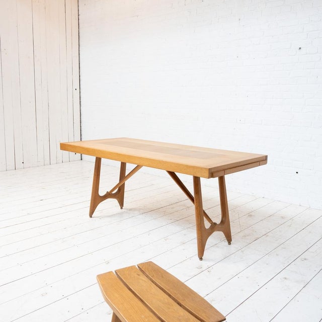 Dining Table by Guillerme et Chambron for Votre Maison, 1950s For Sale - Image 10 of 11