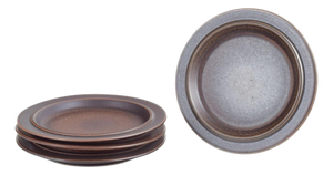 Ceramic Ruska Series Dinner Plates by Ulla Procopé for Arabia, 1970s, Set of 4