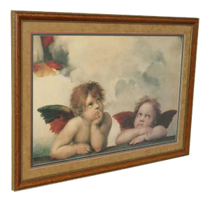 Raphael "The Cherubim Putti Angels of The Sistine Madonna" Custom Framed Art Print