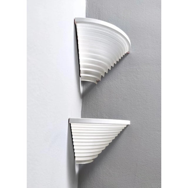 1980s Vintage Egisto Corner Sconces by Angelo Mangiarotti for Artemide, 1980s, Set of 2 For Sale - Image 5 of 13