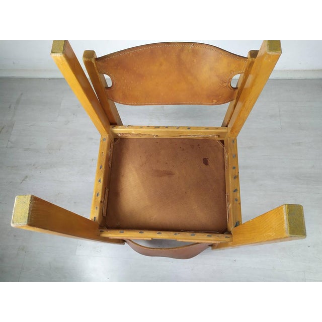 Set of Leather Dining Chairs For Sale - Image 15 of 18