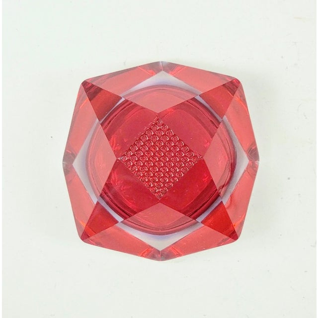 Diamond-Shaped Murano Faceted Glass Sommerso Catch-All by Flavio Poli for Seguso, Italy, 1960s/1970s For Sale - Image 6 of 7