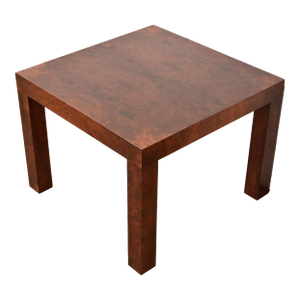 Paul Evans for Directional Mid-Century Modern Burl Wood Parsons Side Table, 1960s