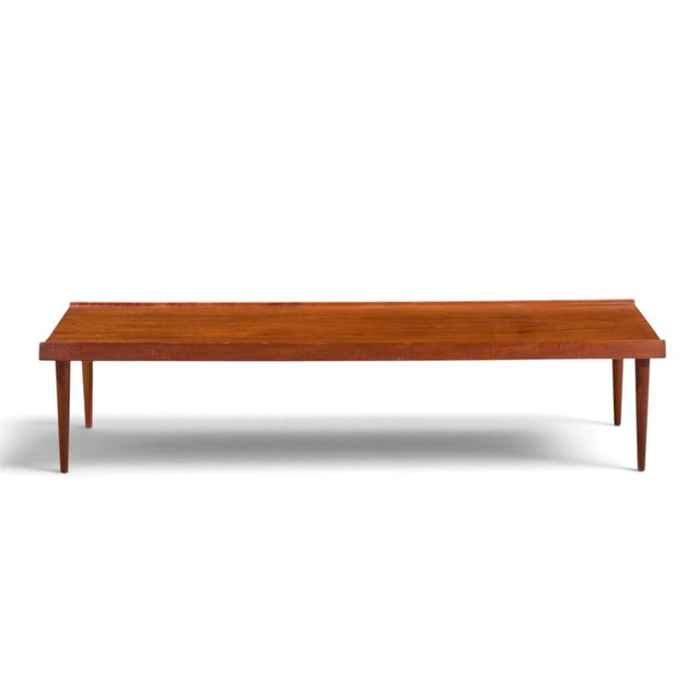 Wood Arne Vodder Style Mid Century Danish Teak Coffee Table For Sale - Image 7 of 10