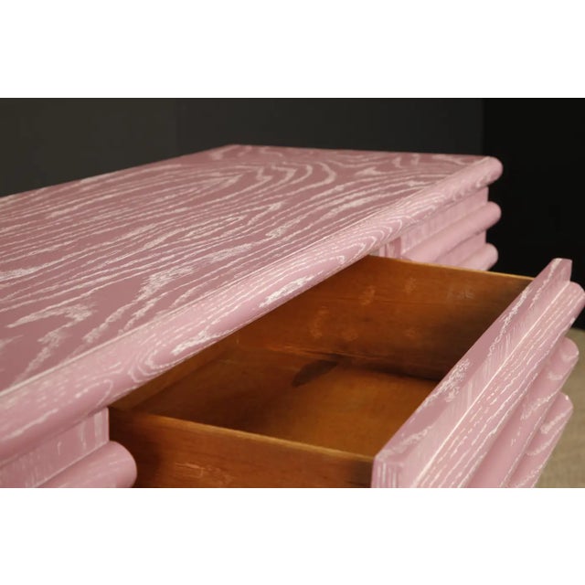 Postmodern Cerused Pink Dresser in the Style of Jay Spectre for Century, 1980s For Sale - Image 10 of 18