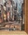 Wood Early 20th Century Attributed to Gordon McCouch, Modernist Venetian Street Scene Oil Painting For Sale - Image 7 of 18