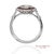 Early 21st Century 14k (585) White Gold Natural Brilliant Diamond Semi Mount Ruby Ring Size 7 For Sale - Image 5 of 10