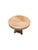 Sculptural Suar Wood Round Table, Natural Finish For Sale - Image 4 of 5