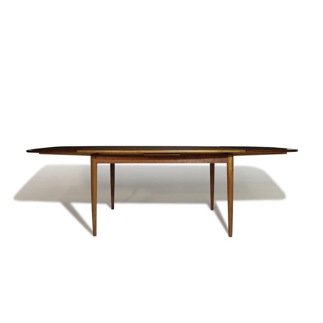 Mid 20th Century Kurt Ostervig Burled Walnut Dining Table With Eye-Catching Grain For Sale In San Francisco - Image 6 of 15