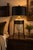 Contemporary Vintage Mediterranean Textured Ceramic Tripod Urn Lamp With Black & Gold Shade For Sale - Image 3 of 4