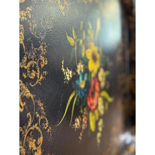 19th Century Large English Papier-Mâché Tray (H 20 X W 26 5/8) For Sale - Image 4 of 9