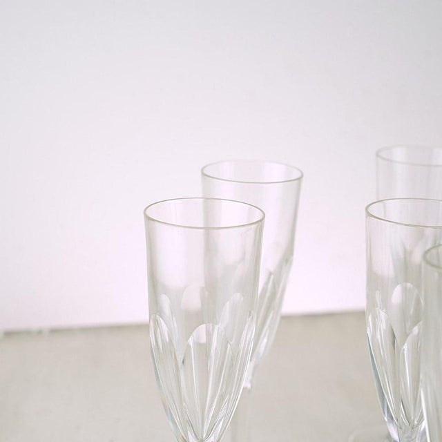 Saint Louis Crystal Flutes, Set of 6 For Sale - Image 3 of 9