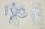 Two Abstracted and Lonely Figures - Robert Lohman, C. 1962 For Sale