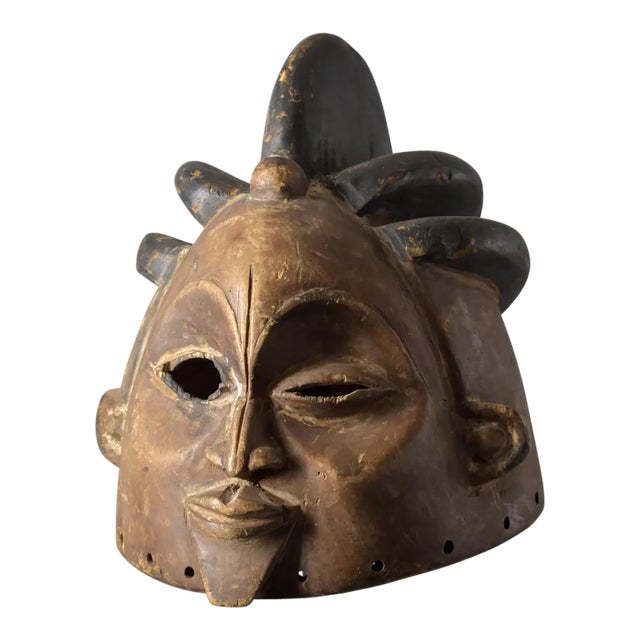 Early 20th Century Suku Helmet Mask For Sale