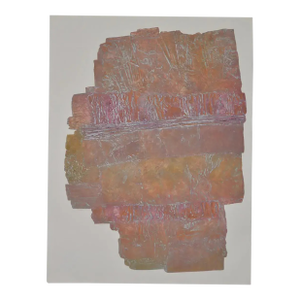 Janet Jones (Canada) "Solitary Canyon" Abstract Embossed Mixed-Media Print 20th C. Vintage