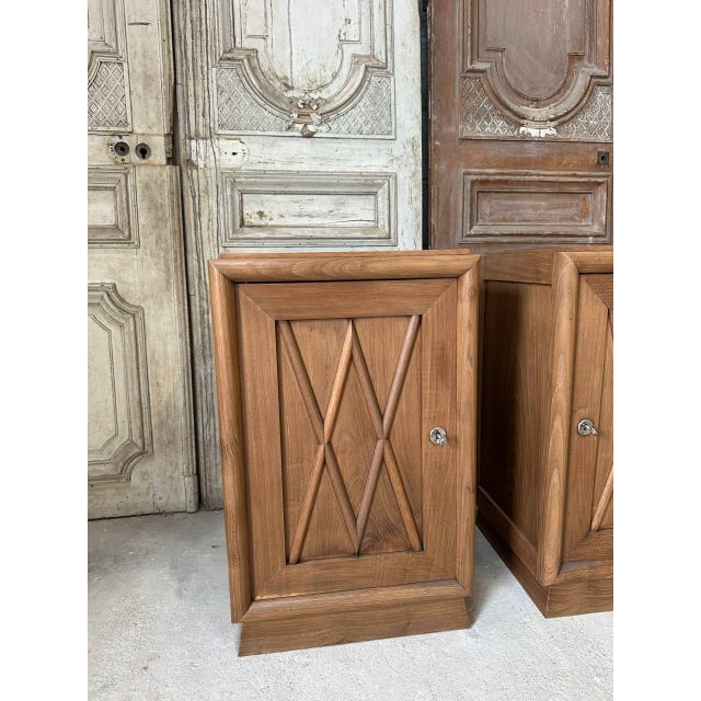 Art Deco Style Oak Bedside Tables, 1930s, Set of 2 For Sale - Image 4 of 16