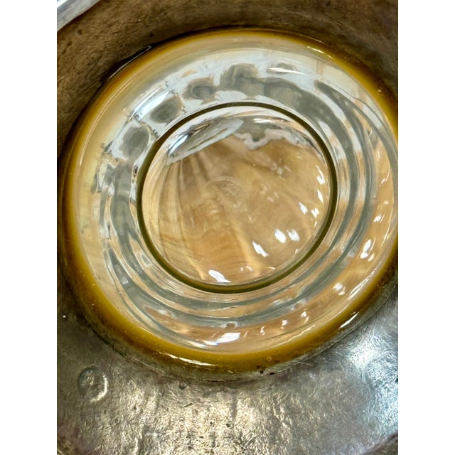 French Art Nouveau Style Figural Silverplate & Cristallerie Lorraine Claret Jug For Sale - Image 4 of 12