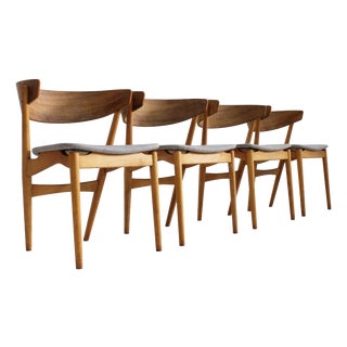 Vintage Danish Model 7 Dining Chairs by Helge Sibast, 1960s, Set of 4 For Sale