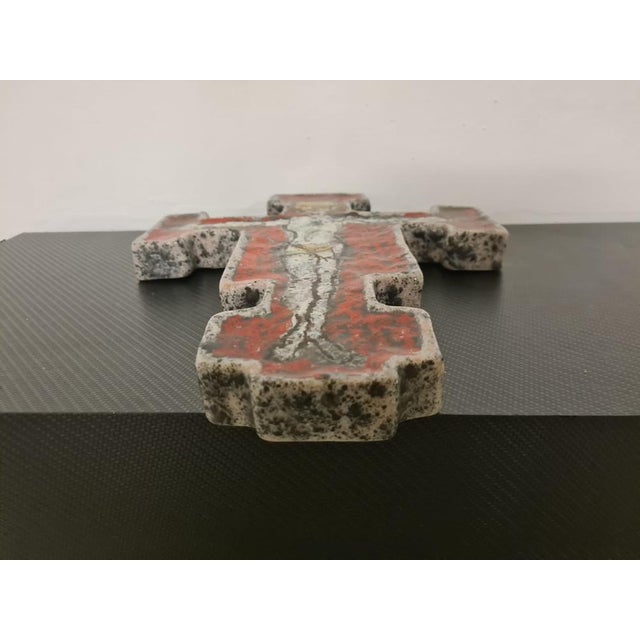 Ceramic Crucifix from La Cava, 1950s For Sale - Image 14 of 15