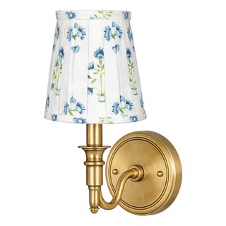 Blue Floral Sconce Shade For Sale