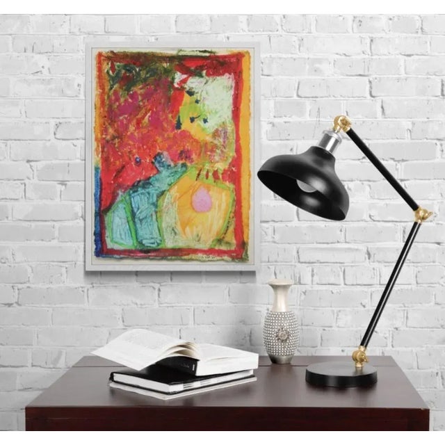 Drawing/Sketching Materials "Secrete #2" Original Abstract Expressionist Painting by Mel Rea For Sale - Image 7 of 7