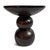 Modern Espresso Solid Wood Ball Side Table For Sale - Image 3 of 9