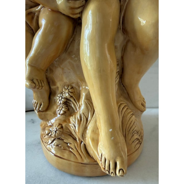 Large Vintage Italian Statue Table Lamp For Sale - Image 11 of 12