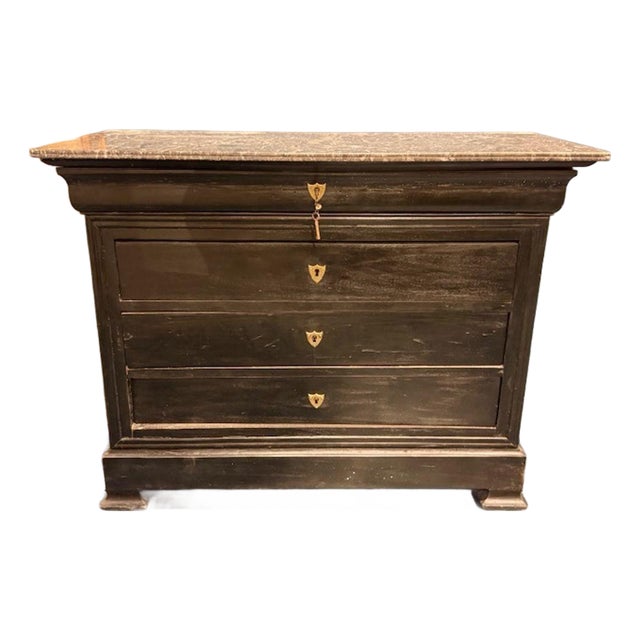 19th Century French Ebonized Louis Philippe Commode For Sale