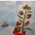 Unsigned Oil on Canvas Floral Painting of Garden Hollyhocks With Bees C1900 For Sale - Image 11 of 17