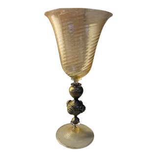 Vintage Decorative Italian Handcrafted Chalice 1970s For Sale