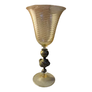 Vintage Decorative Italian Handcrafted Chalice 1970s