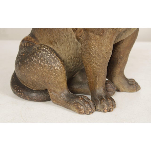 TERRA COTTA SITTING PUG DOG STATUE ATTRIBUTED TO GOLDSCHEIDER For Sale - Image 4 of 12