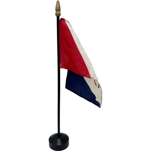 Vintage the Explorers Club Desk Tabletop Flag 11"h For Sale - Image 9 of 15