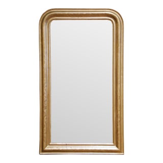 19th Century French Louis Philippe Giltwood Wall Mirror With Vine Motifs For Sale