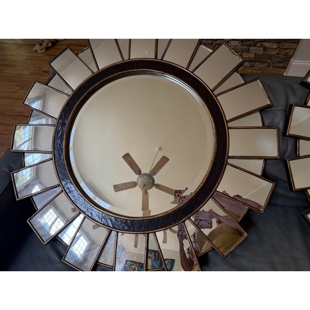 Pair of Large Sunburst Mirrors For Sale - Image 4 of 4